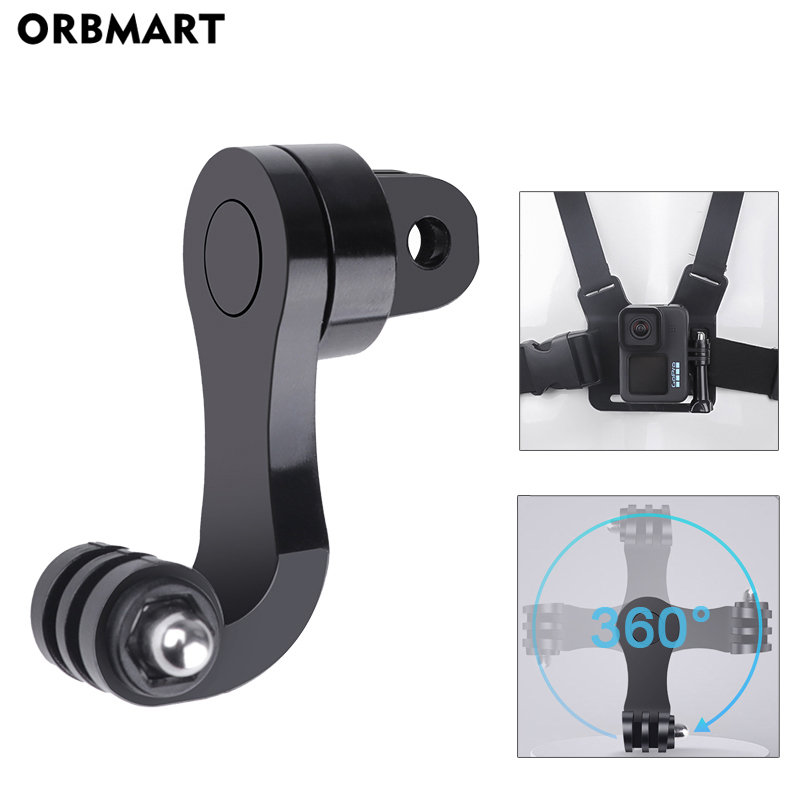 Action Camera Motorcycle Helmet Mount - 360 ° Adattatore staffa verticale per