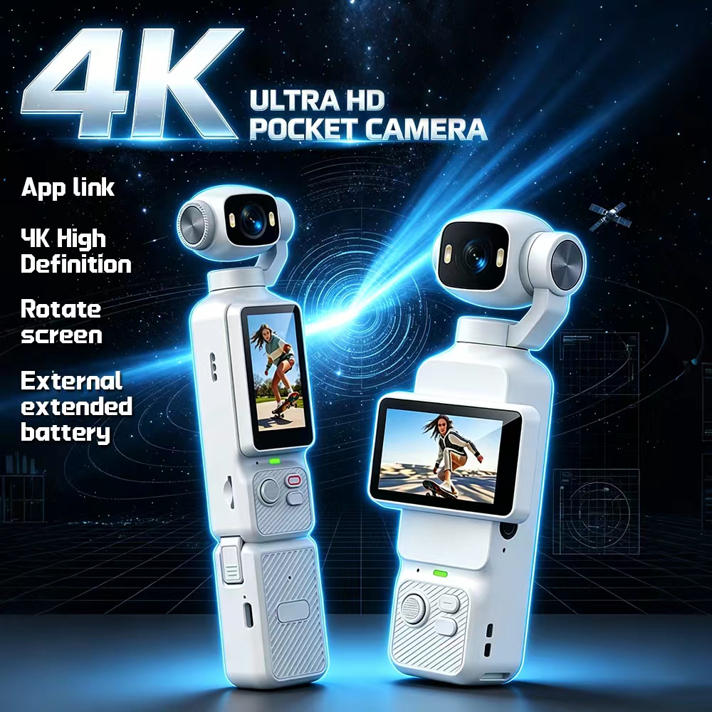 Action Camera Optical Image Stabilization - LK-033 Videocamera d'Azione Tascabile 4K con