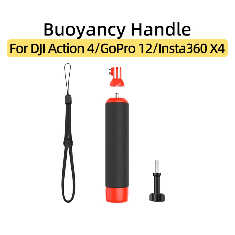 Action Camera Floating Handle Grip - Per DJI Osmo Action 4/3/Insta360 X4/X3/Ace/Ace