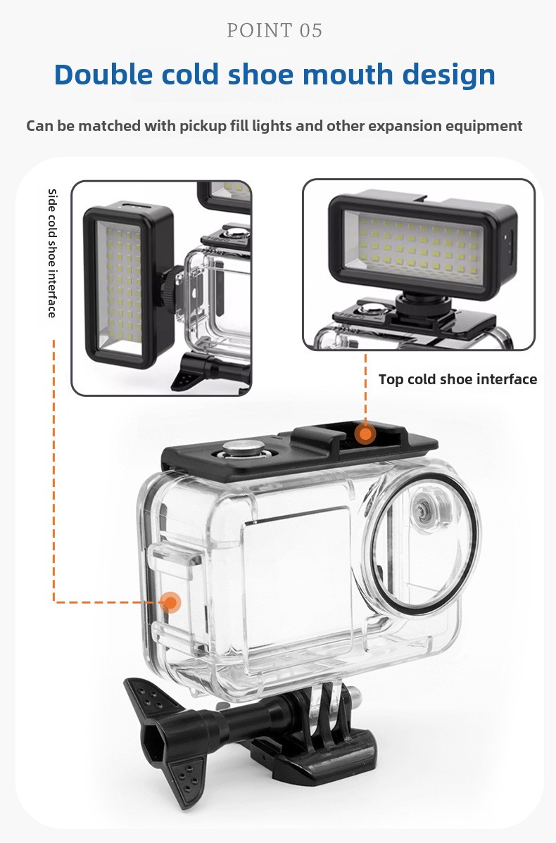 Action Camera Diving Case Underwater 60M - Custodia Impermeabile Subacquea per Action Camera