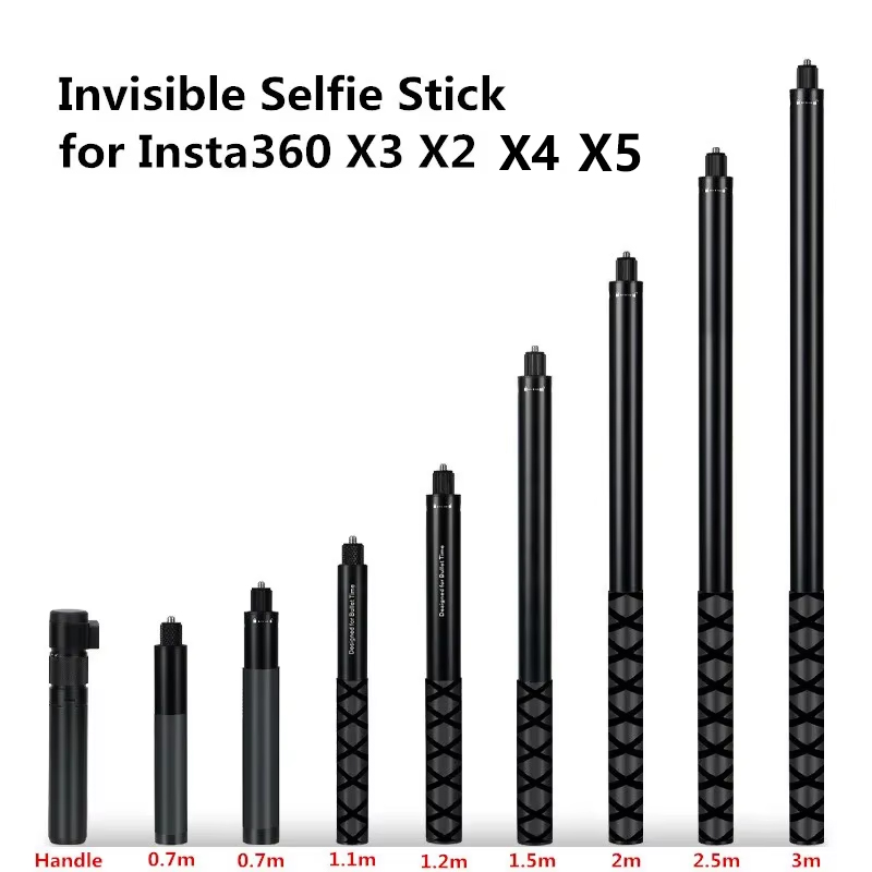 Action Camera Selfie Stick Invisible - Bastone selfie invisibile per Insta360 X5