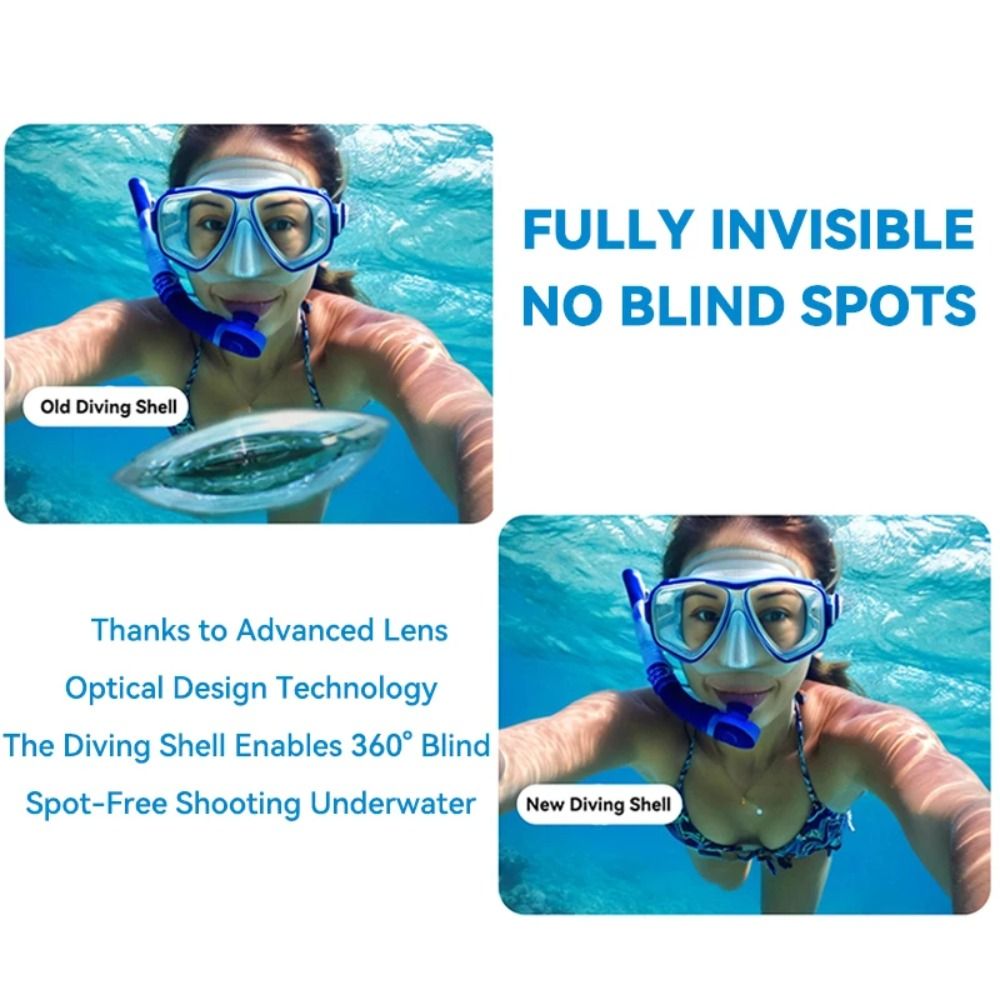 Action Camera Diving Case Underwater 60M - Custodia subacquea invisibile da 60M Custodia