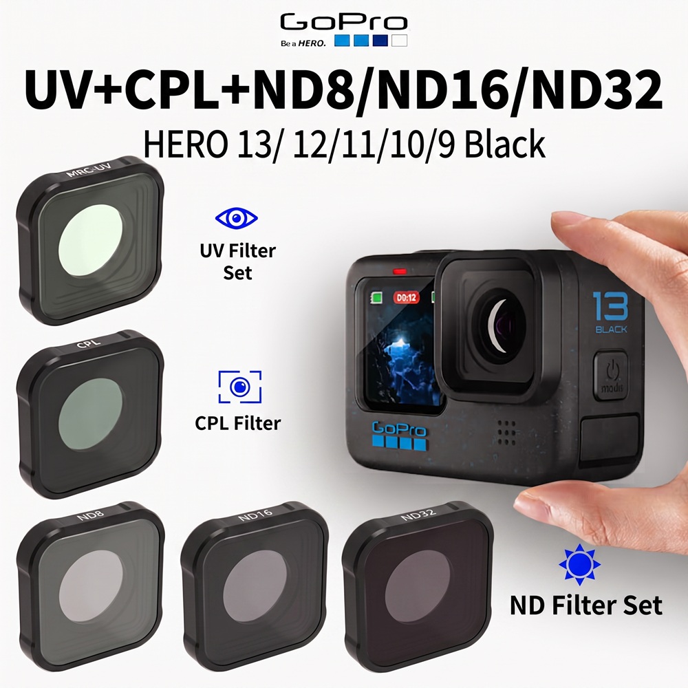 Action Camera Nd Filter Set 4K - Set di filtri JSR CPL ND