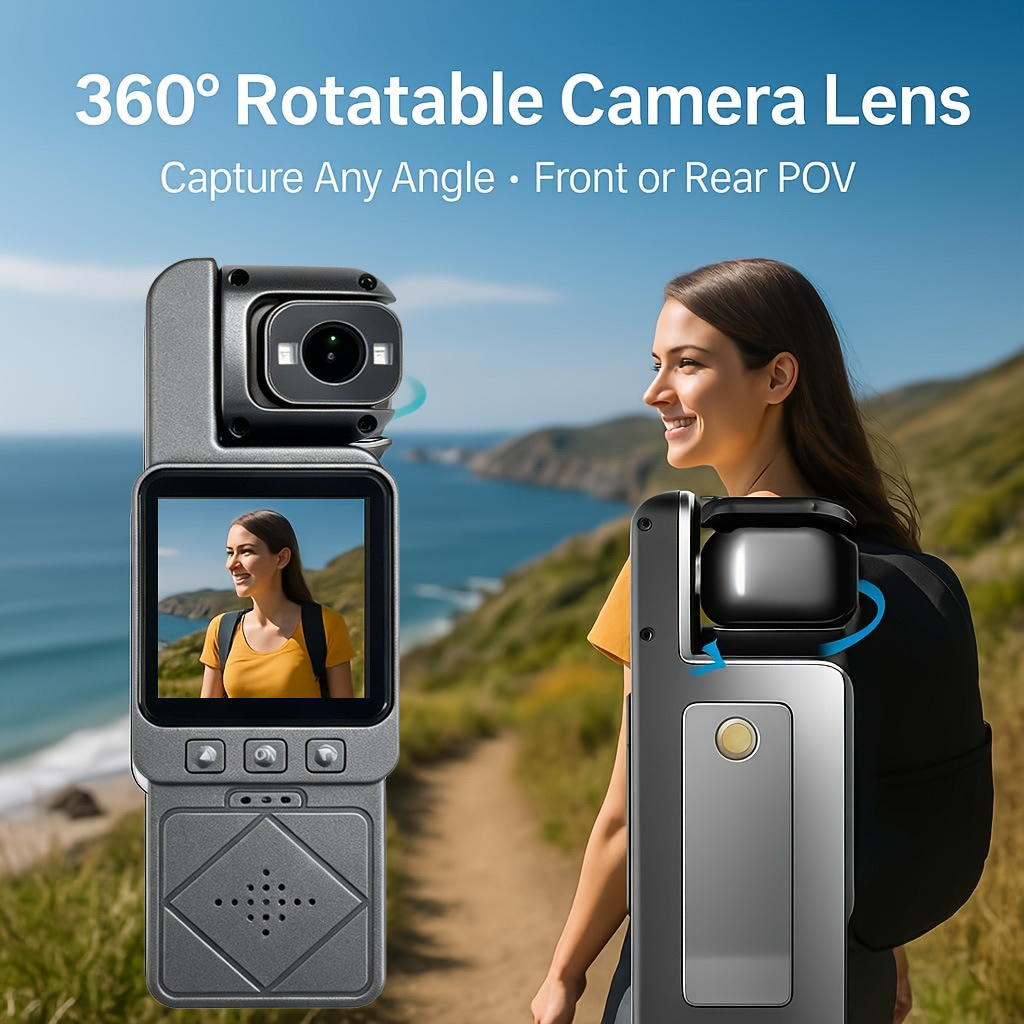 Action Camera Optical Image Stabilization - DV02 Videocamera d'Azione Portatile 4K HD180