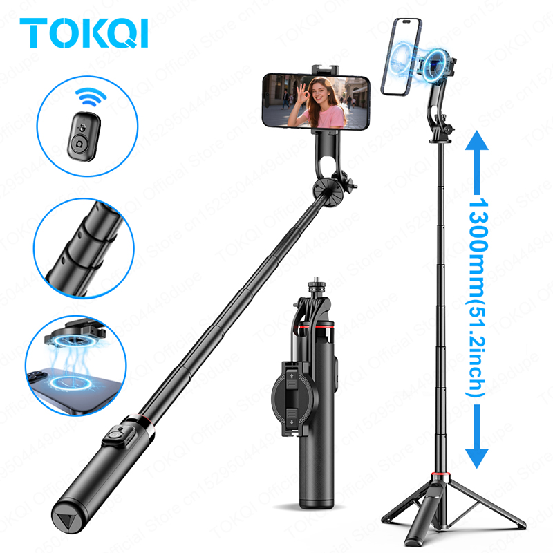 Action Camera Selfie Stick Invisible - Treppiede magnetico per selfie stick TOKQI