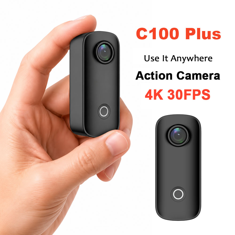 Action Camera Waterproof 30M Without Case - SJCAM C100+ Videocamera d'Azione Tascabile 4K/30fps