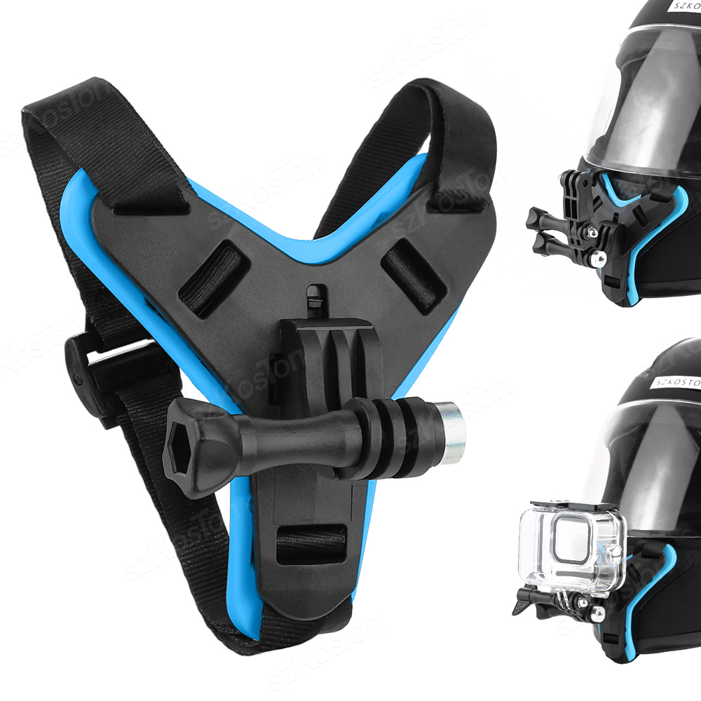 Action Camera Motorcycle Helmet Mount - Casco moto Cinghia di Montaggio Flodable