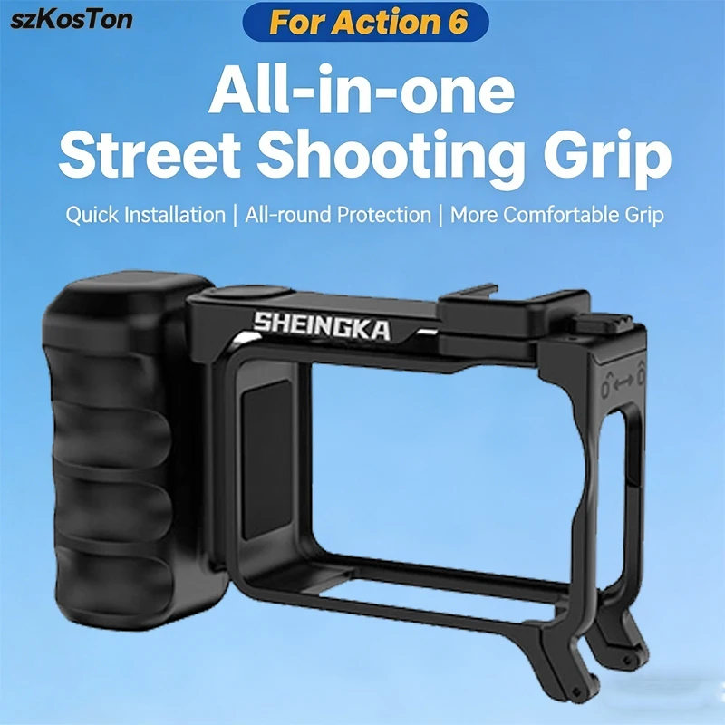 Action Camera Floating Handle Grip - Impugnatura per Fotocamera Action 6, Gabbia