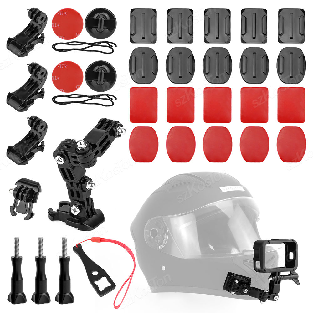Action Camera Motorcycle Helmet Mount - Kit di montaggio per casco moto