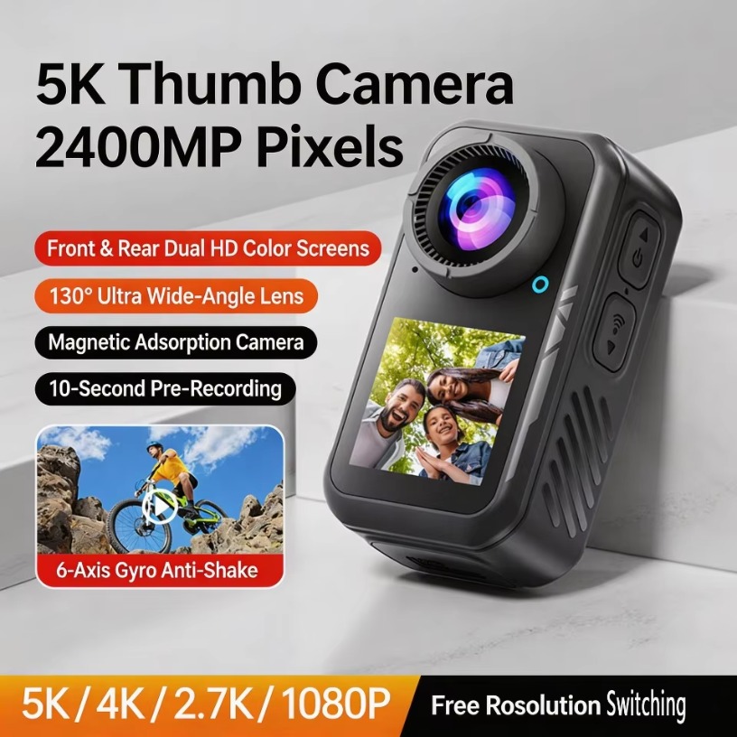 Action Camera Optical Image Stabilization - Mini Action Camera 4K 60 FPS