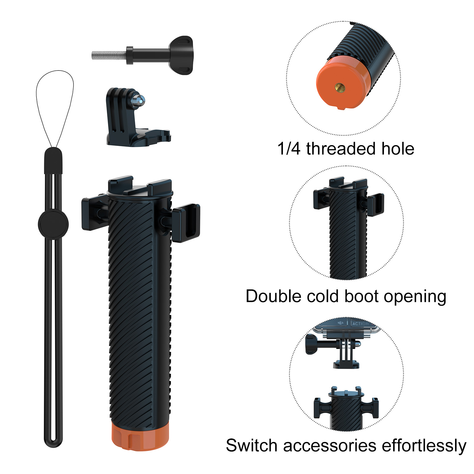 Action Camera Floating Handle Grip - Impugnatura Galleggiante per Insta360 X5 X4