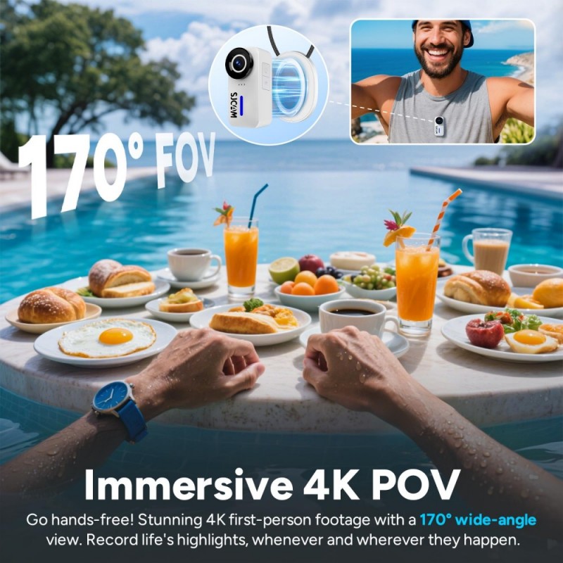 SJCAM C110+ Combo Collana con  - Action Camera Waterproof 30M Without Case recensione e prezzo