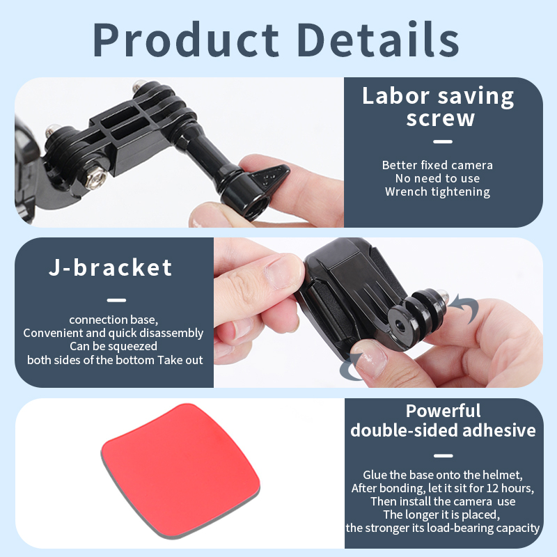 Supporti per videocamera per b - Action Camera Motorcycle Helmet Mount recensione e prezzo