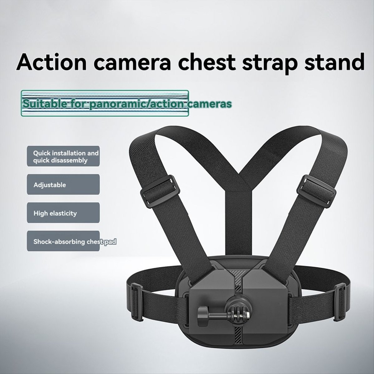 (ABDH) Supporto a fascia petto - Action Camera Chest Strap Harness Mount recensione e prezzo