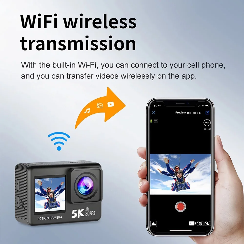 5K 4K60fps Action Camera Doppi - Action Camera 4K 60Fps Dual Screen recensione e prezzo