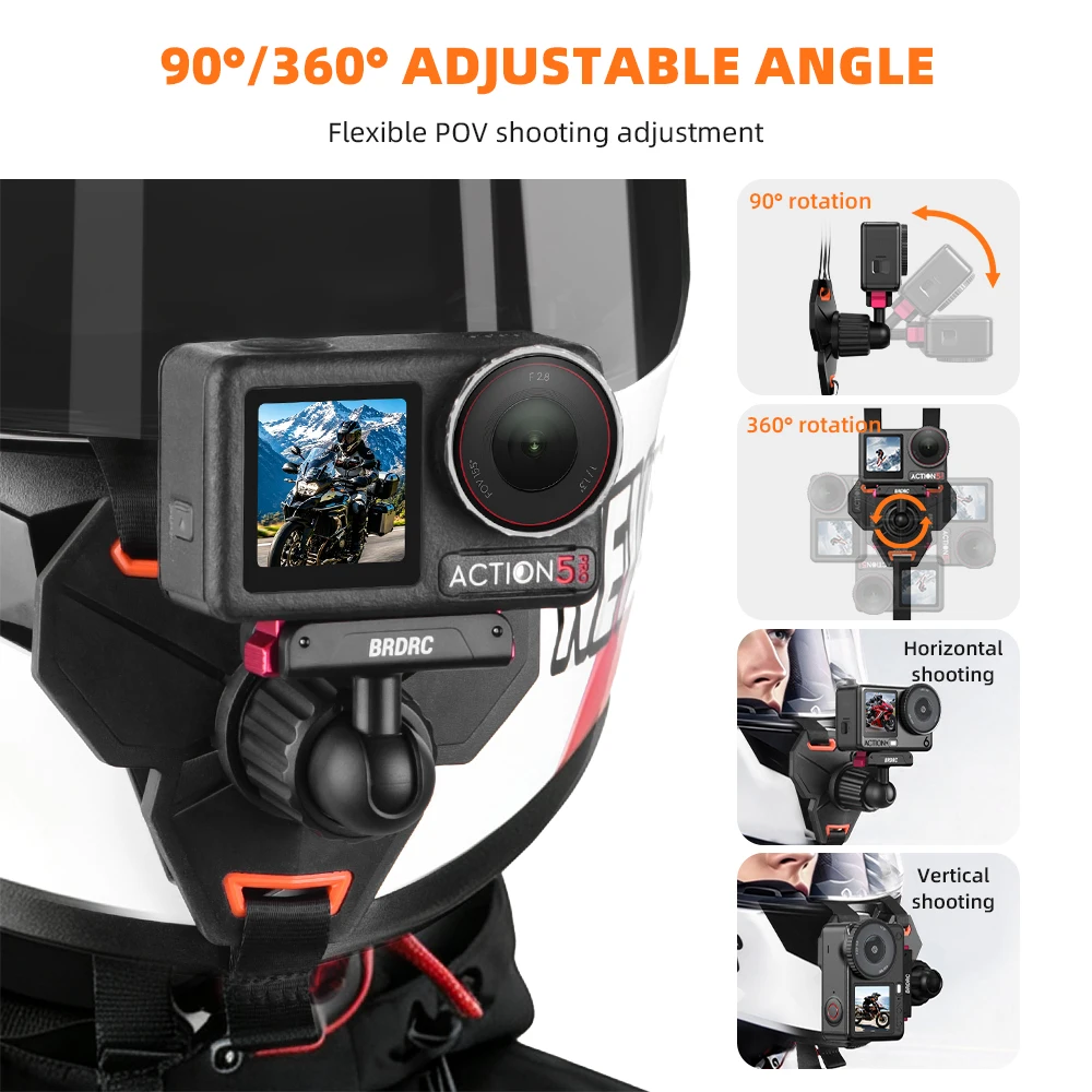 BRDRC: cinturino per montaggio - Action Camera Motorcycle Helmet Mount recensione e prezzo