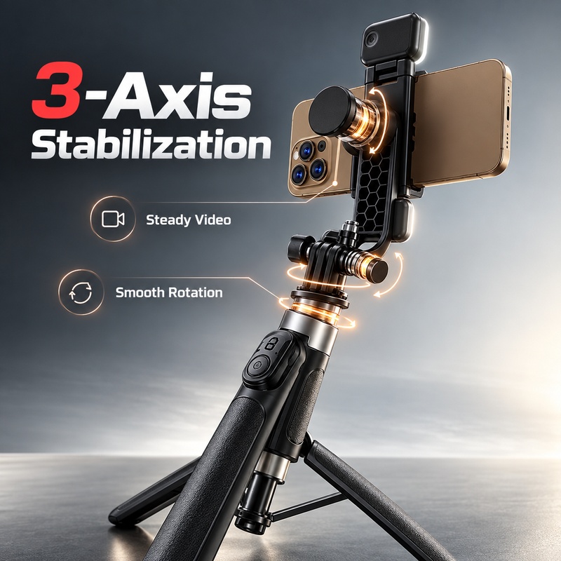 Nuovo treppiede con asta per s - Action Camera Selfie Stick Invisible recensione e prezzo