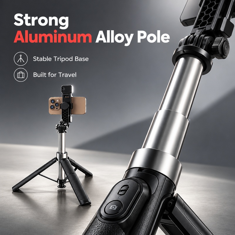 Nuovo treppiede con asta per s - Action Camera Selfie Stick Invisible recensione e prezzo