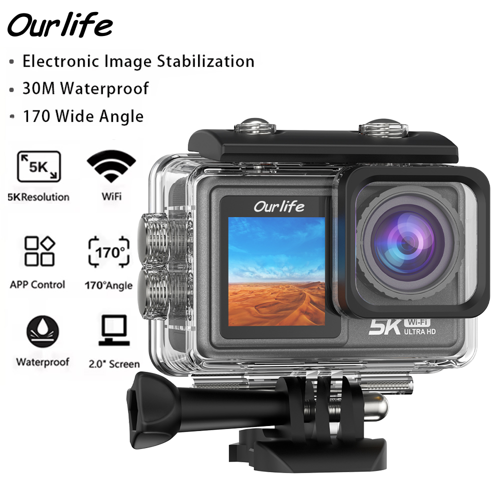 Ourlife MT81 5K Action Camera  - Action Camera 4K 60Fps Dual Screen recensione e prezzo