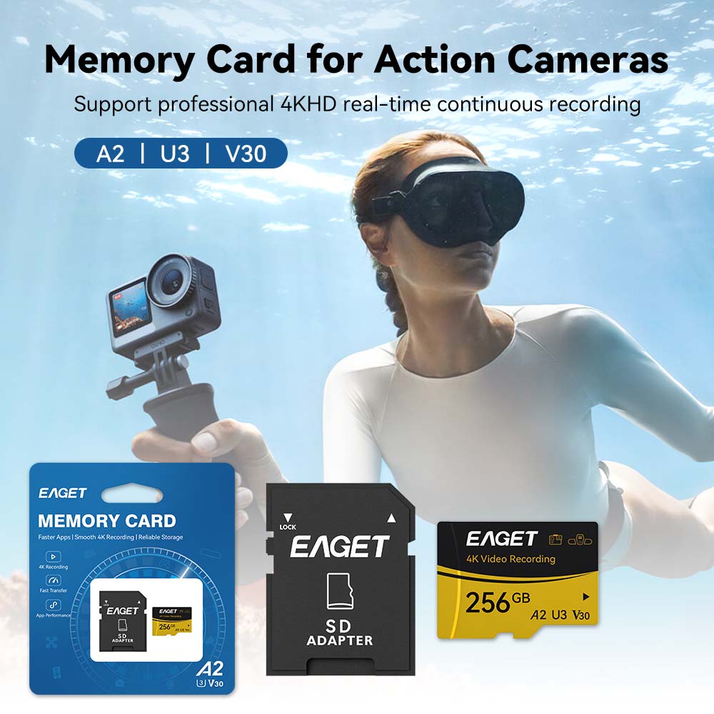 Scheda di memoria EAGET TF Mic - Action Camera Micro Sd Card 128Gb V30 recensione e prezzo