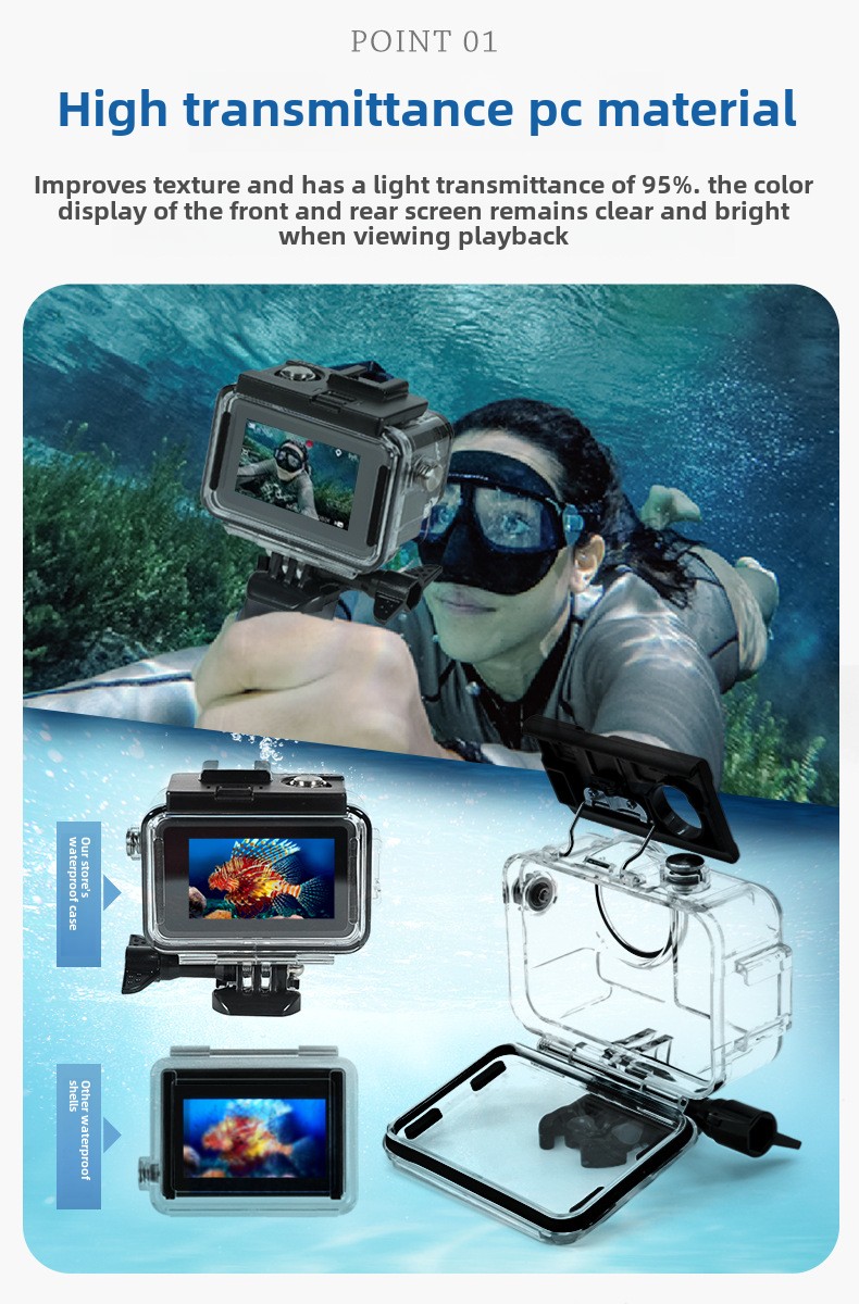Custodia Impermeabile Subacque - Action Camera Diving Case Underwater 60M recensione e prezzo