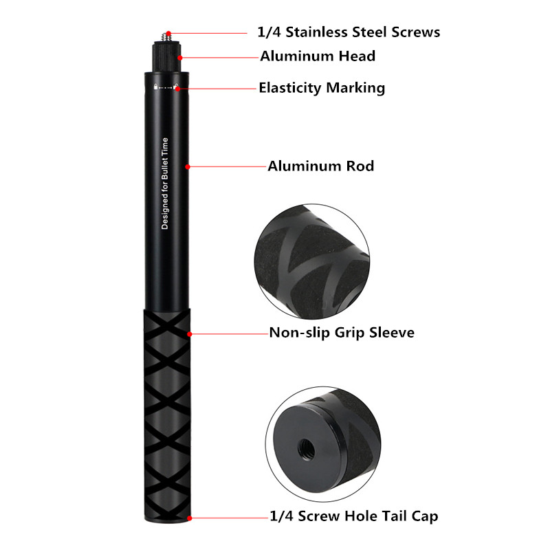 Bastone selfie invisibile per  - Action Camera Selfie Stick Invisible recensione e prezzo