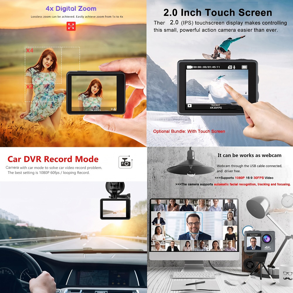 Videocamera d'azione 5K 4K Ult - Action Camera 4K 60Fps Dual Screen recensione e prezzo