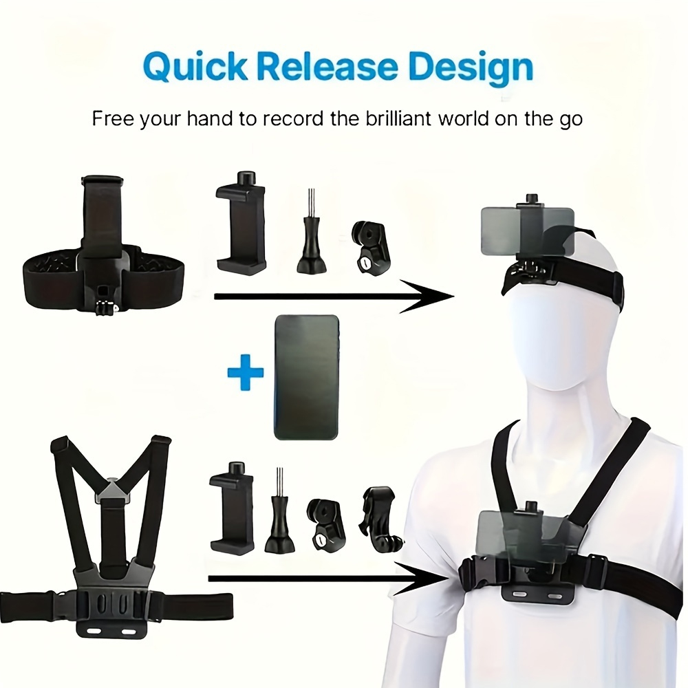 Supporto per Telefono Cellular - Action Camera Chest Strap Harness Mount recensione e prezzo