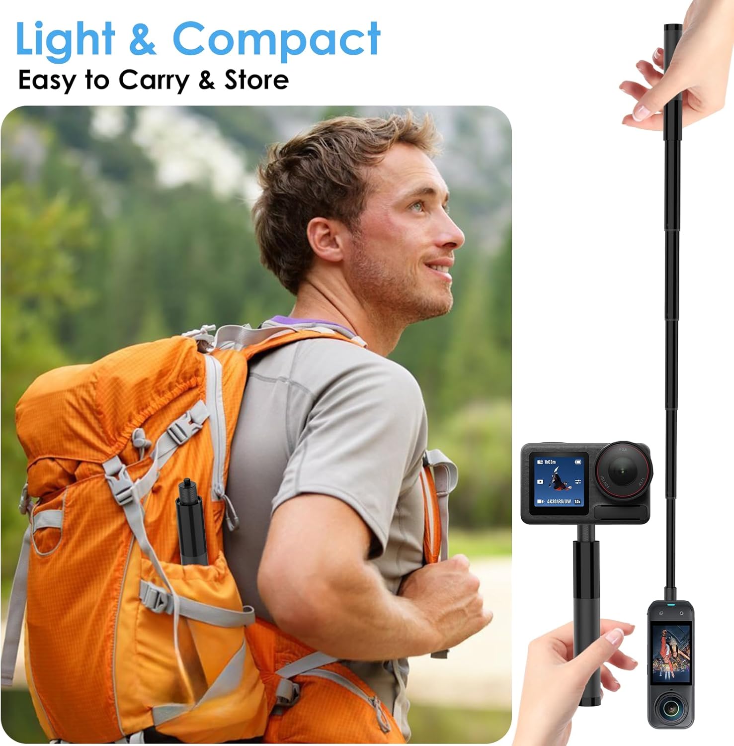Bastone Selfie Invisibile da 7 - Action Camera Selfie Stick Invisible recensione e prezzo