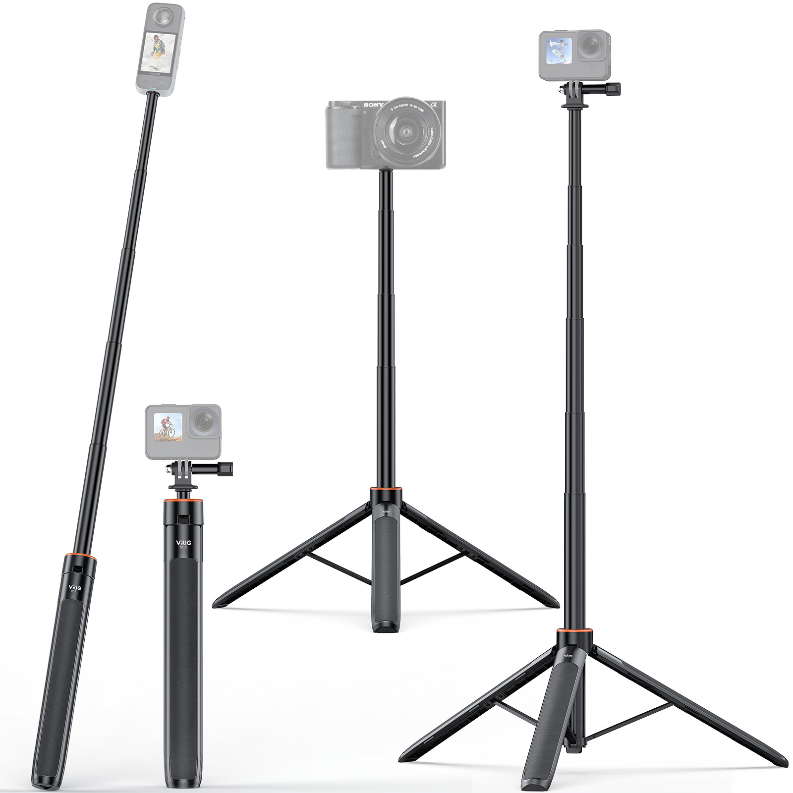 VRIG TP21: treppiede a forma d - Action Camera Selfie Stick Invisible recensione e prezzo
