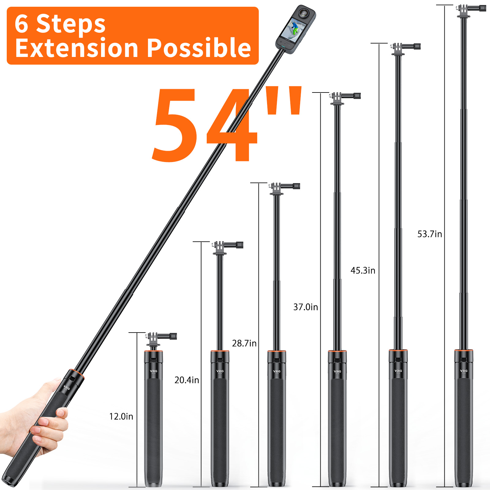 VRIG TP21: treppiede a forma d - Action Camera Selfie Stick Invisible recensione e prezzo