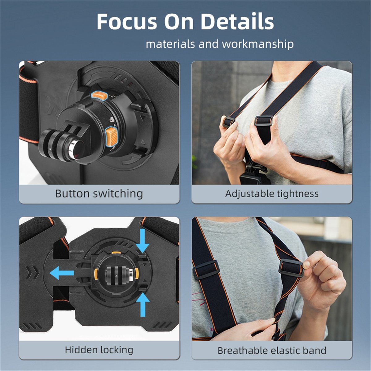 【Accessori per fotocamere】 Sup - Action Camera Chest Strap Harness Mount recensione e prezzo
