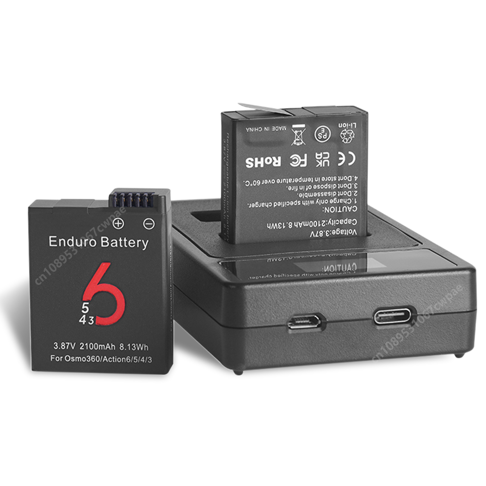 Batterie da 2100mAh per DJI Os - Action Camera Battery Charger Dual Pack recensione e prezzo