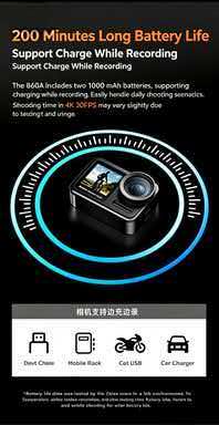 860A Action Camera 4K 60FPS Im - Action Camera 4K 60Fps Dual Screen recensione e prezzo