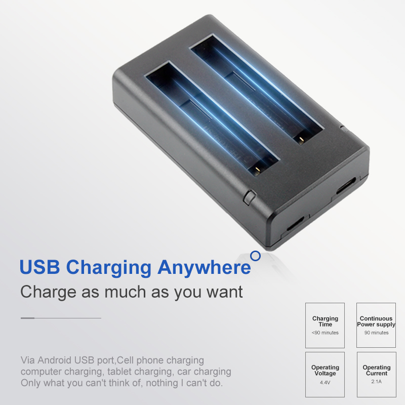 Batteria IS360X3B per Insta360 - Action Camera Battery Charger Dual Pack recensione e prezzo