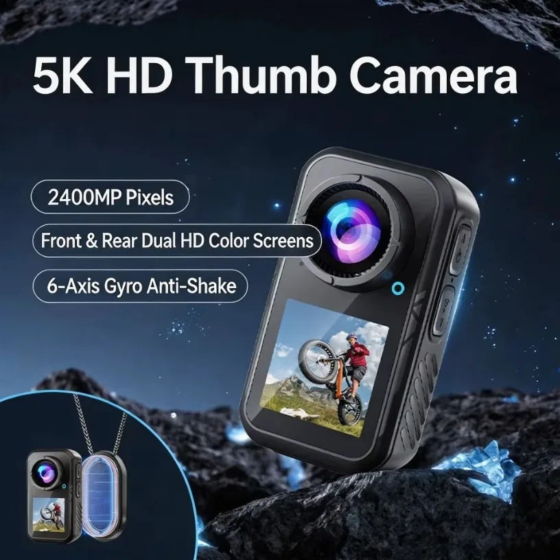 Action Camera Thumb 5K30FPS EI - Action Camera 4K 60Fps Dual Screen recensione e prezzo