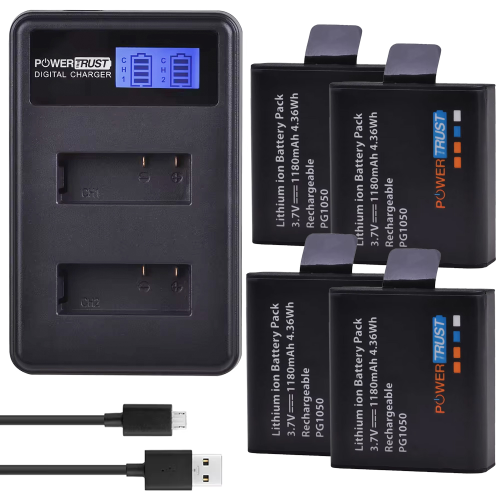 Batteria PG1050 SJ4000 PG900 d - Action Camera Battery Charger Dual Pack recensione e prezzo