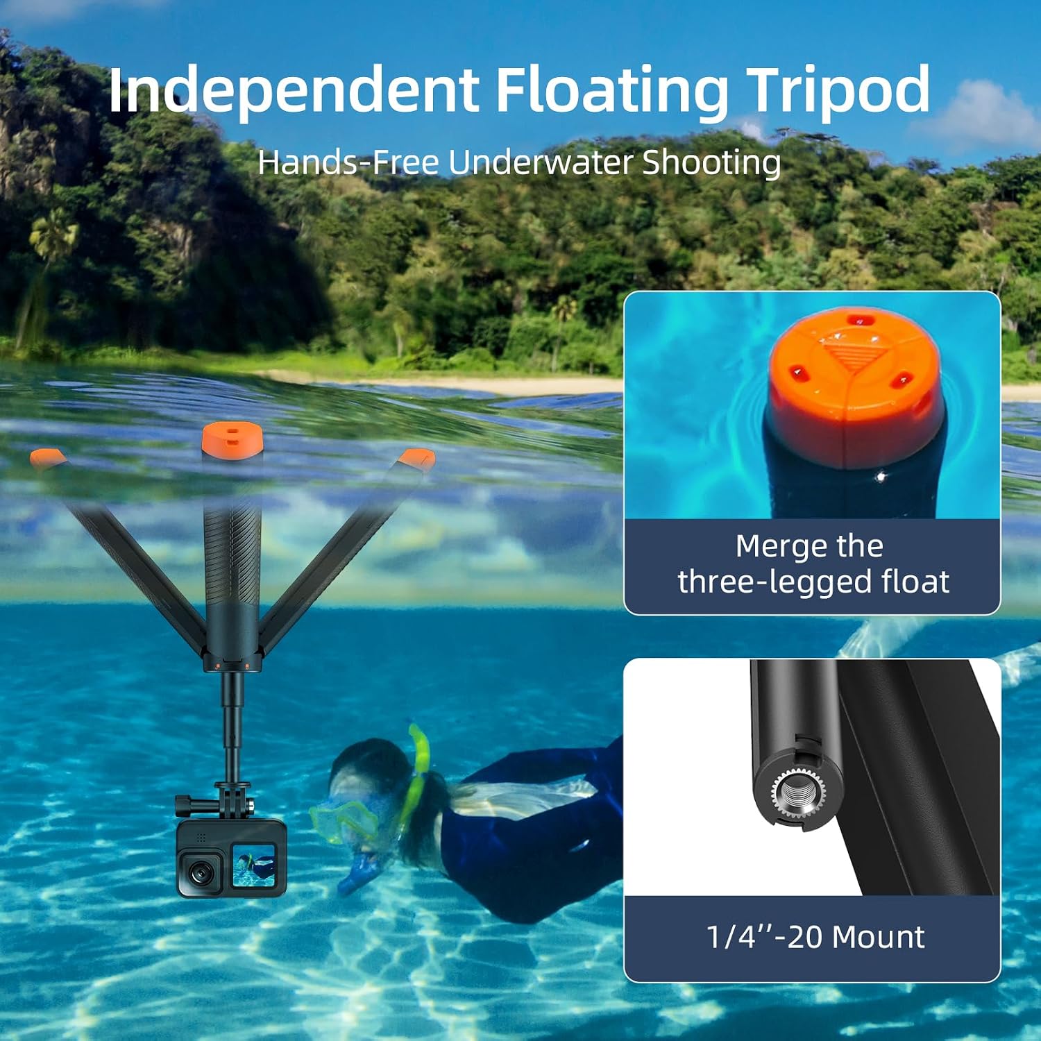 Treppiede Galleggiante 4 in 1  - Action Camera Floating Handle Grip recensione e prezzo