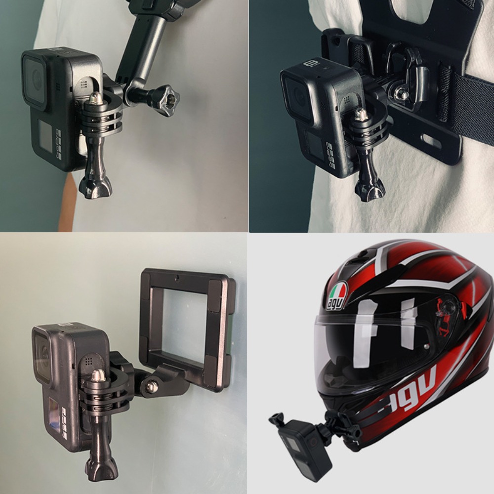 Universale 360 °   Adattatore  - Action Camera Motorcycle Helmet Mount recensione e prezzo