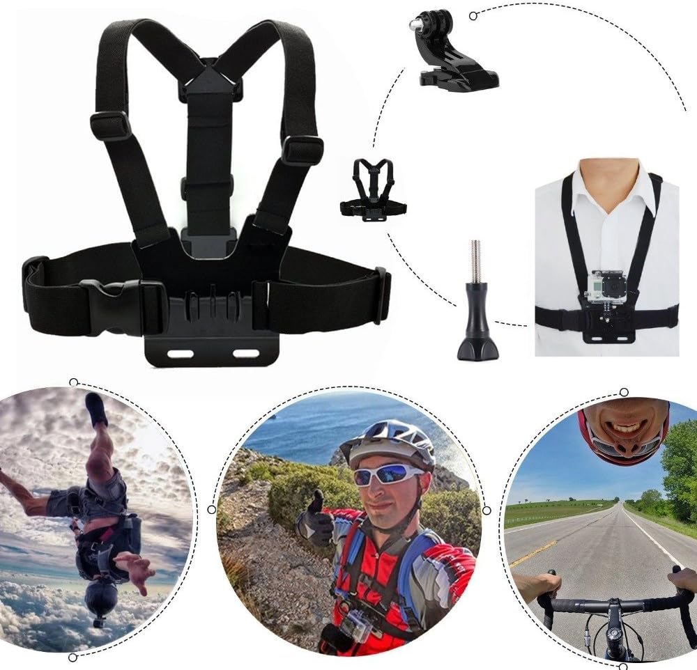 Kit di Accessori con Fascia pe - Action Camera Chest Strap Harness Mount recensione e prezzo