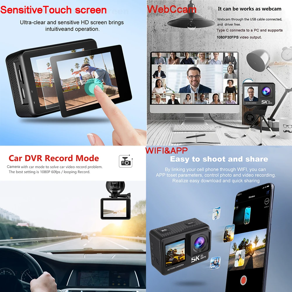 Action Camera G9SE 5K30fps 4K6 - Action Camera 4K 60Fps Dual Screen recensione e prezzo